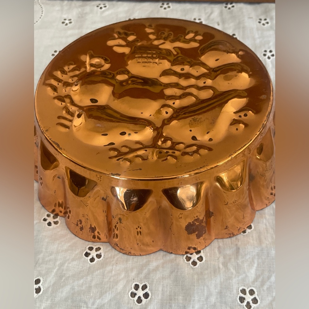 Vintage brass plated jello mold